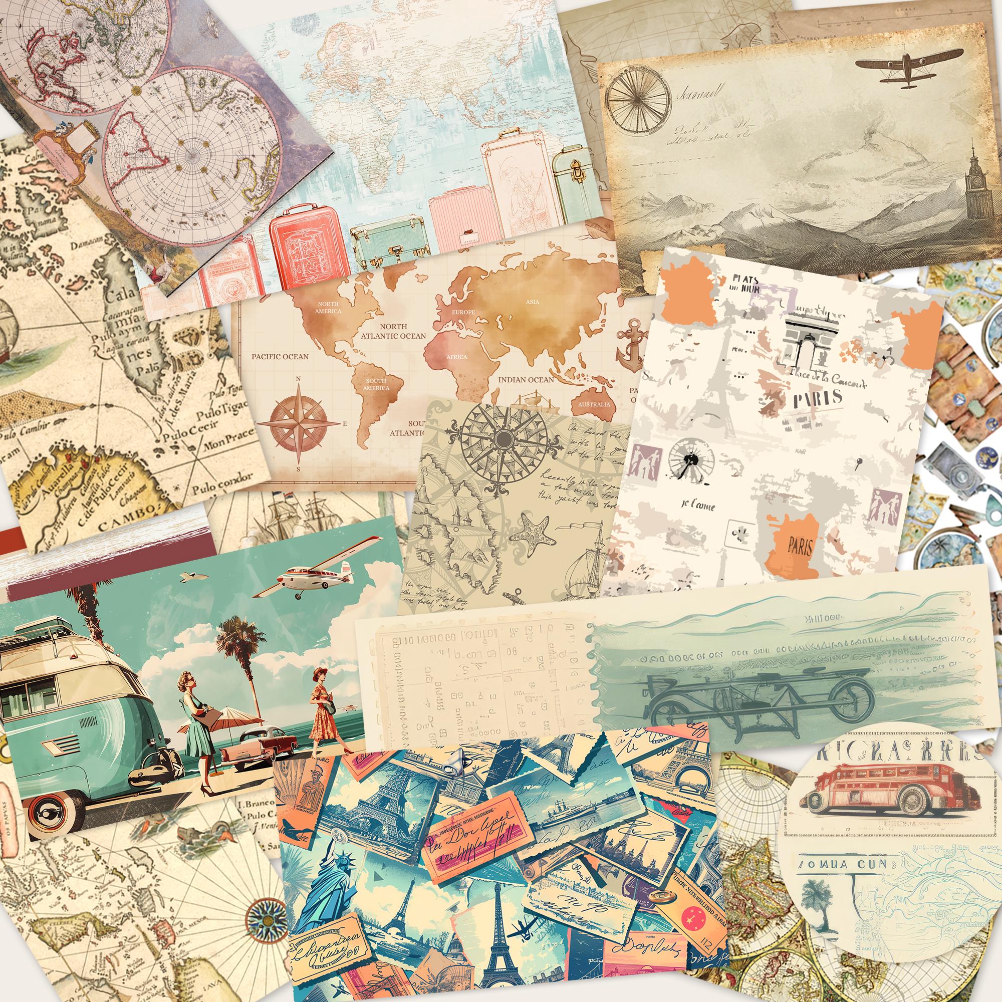 Lot De 324 Autocollants Vintage Pour Scrapbooking, Découpage