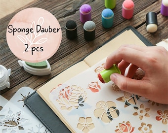 2 Sponge Daubers, Ink Blending Tools for Scrapbooking, Crafting, Stencilling, Stamping, Card Making