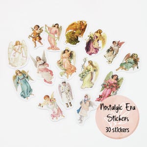 Pacchetto di adesivi vintage Angel, era nostalgica, scrapbooking, junk journaling, forniture per planner