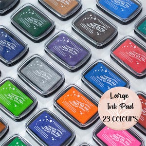 Almohadilla de tinta grande premium, 23 colores para scrapbooking, manualidades, estampación y creación de tarjetas