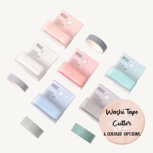 Cortador de cinta washi, dispensador de cinta compacto y portátil, herramienta para scrapbooking, accesorios para planificadores