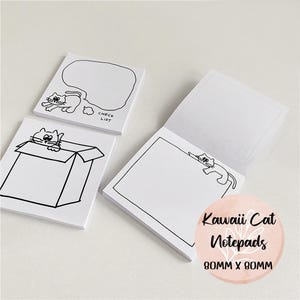 Notatniki Kawaii Cat, bloczki Memo, artykuły piśmiennicze Cat