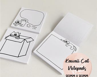 Kawaii Cat-notitieblokken, memoblokken, briefpapier voor katten