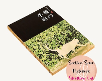 Cat Sketchbook: Section Sewn Kraft Paper Notebook - Japanese Stationery