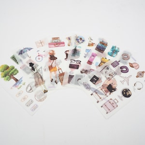 Travel Sticker Sheets, Journaling, Scrapbooking and Planner Decor