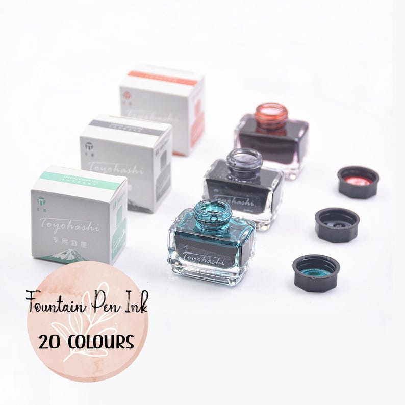 Premium Fountain Pen Ink Bottle, 20 Colour Options