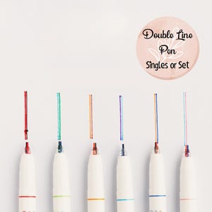 Dubbele lijn pennen, pennen, singles of set van 6 inch