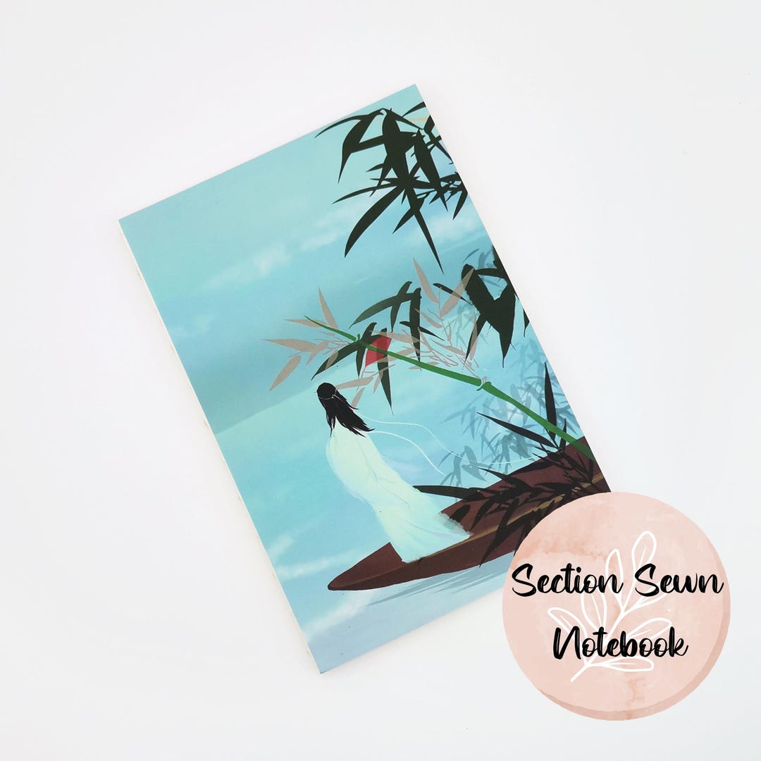 Bamboo Cover Notebook: Minimalist Japanese Art, Lay-flat Binding - Etsy
