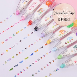 Ruban adhésif décoratif à stylo, tenue de journal, décoration de scrapbooking, ruban de cadrage pour agenda, 4 mètres