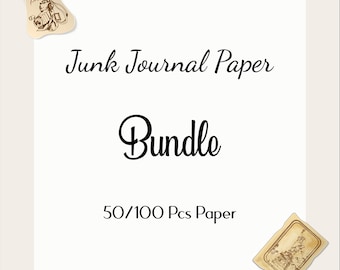 Pacote de papéis para diário, pacote de itens efêmeros para scrapbook, diário, recortes de colagem
