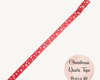 Cinta washi navideña, cinta para scrapbooking, manualidades decorativas, diario, cinta para agenda