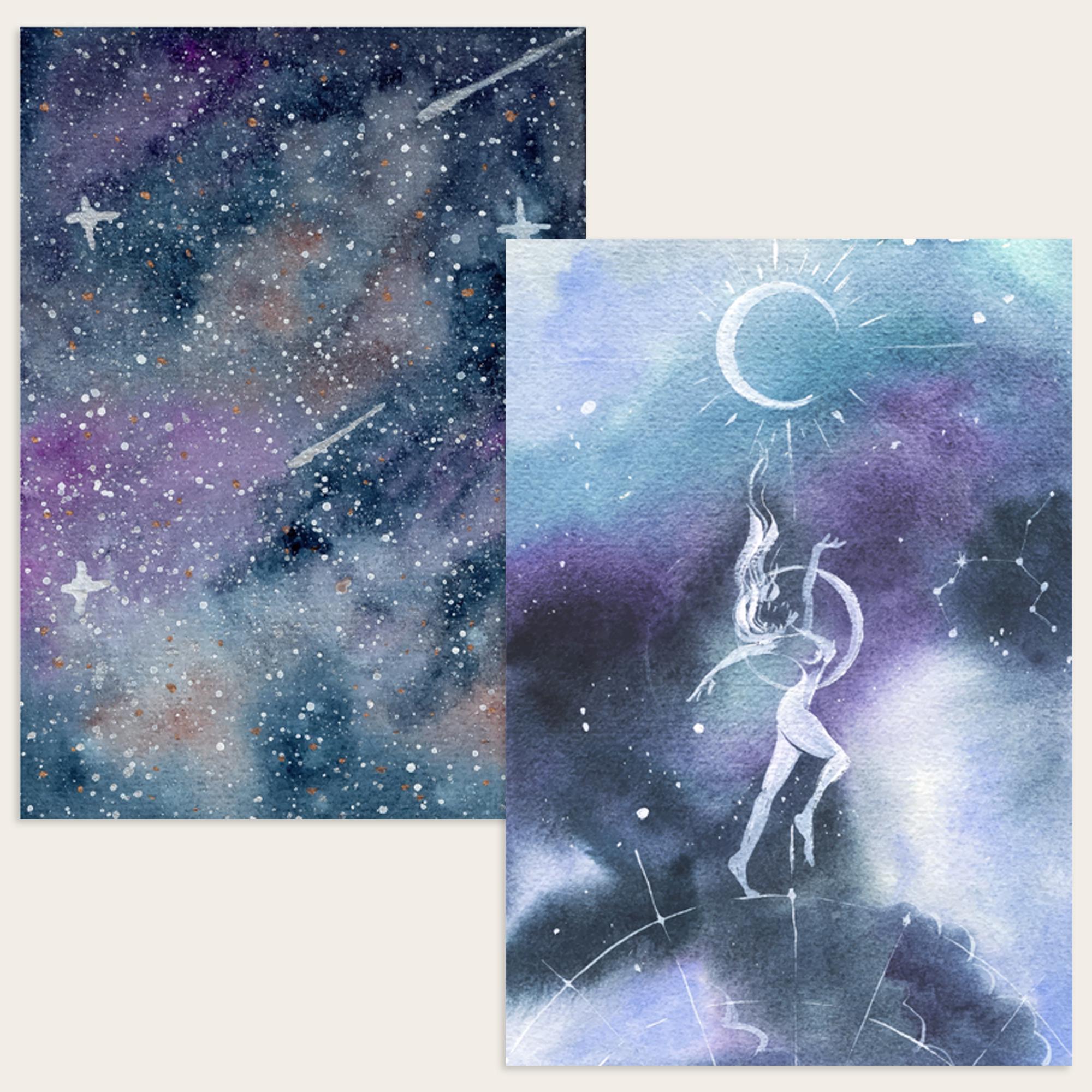 Astrology Scrapbook Paper: Celestial Zodiac Designs for Collage - Etsy