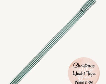 Green Gingham Christmas Washi Tape: Scrapbooking, Journaling