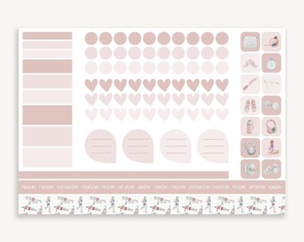 Functional Fitness Sticker Sheet, Planner Stickers, Hobonichi Cousin Compatible
