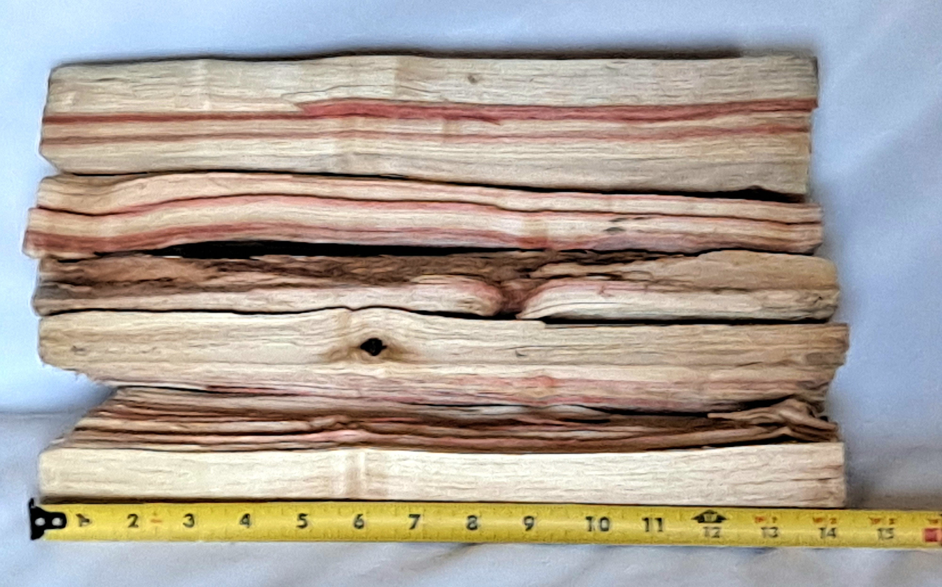 Flamed Box Elder Wood 5 Pieces RedStreaked Candied Livecut Etsy