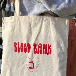 Blood Bank Tote| Lab professional |  Cotton Tote | Eco-Friendly| Reusable Bag