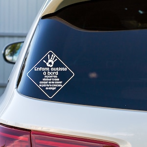 Autistic decal, autism, child on board, attention