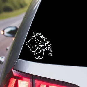 Ourson à bord , décalque vinyle , car decal