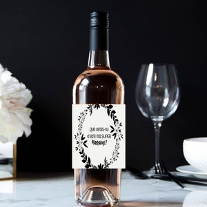 Anfrage für Patin/Paten/Personalisiert/Kleber/Flasche Wein
