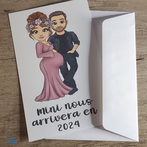 Tarjeta de anuncio de embarazo