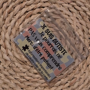 Carte identifiant personne autiste