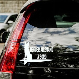 German shepherd, chihuahua decal, car decal, sticker