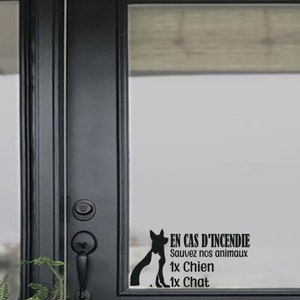 Sauvez nos animaux , collant . porte , fenêtre , incendie