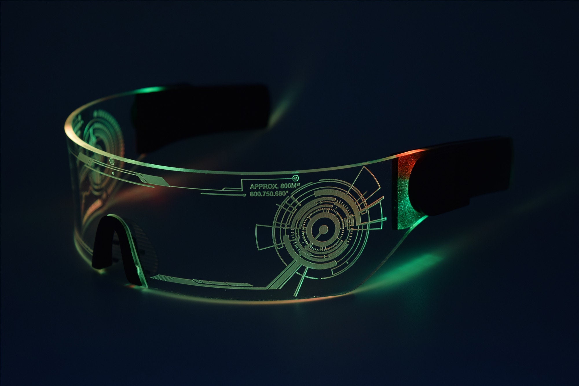 Cyberpunk LED Visor Glasses Perfect For Cosplay and Etsy