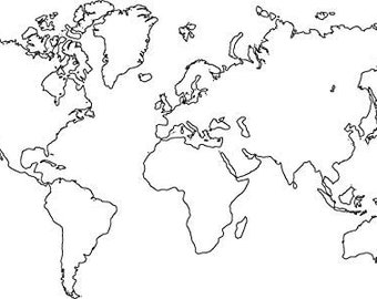World Map Tattoo Etsy