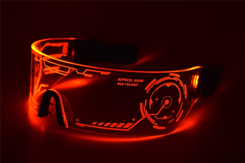 Cyberpunk LED Visor Glasses Perfect for Cosplay and Etsy