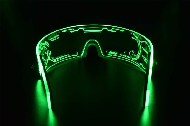 Cyberpunk LED Visor Glasses Perfect For Cosplay and Etsy