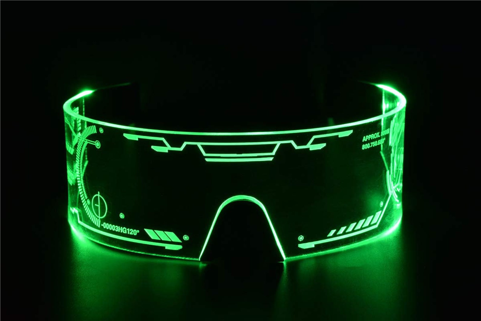 Green Vaporwave LED Visor Glasses Perfect for Cosplay and | Etsy UK