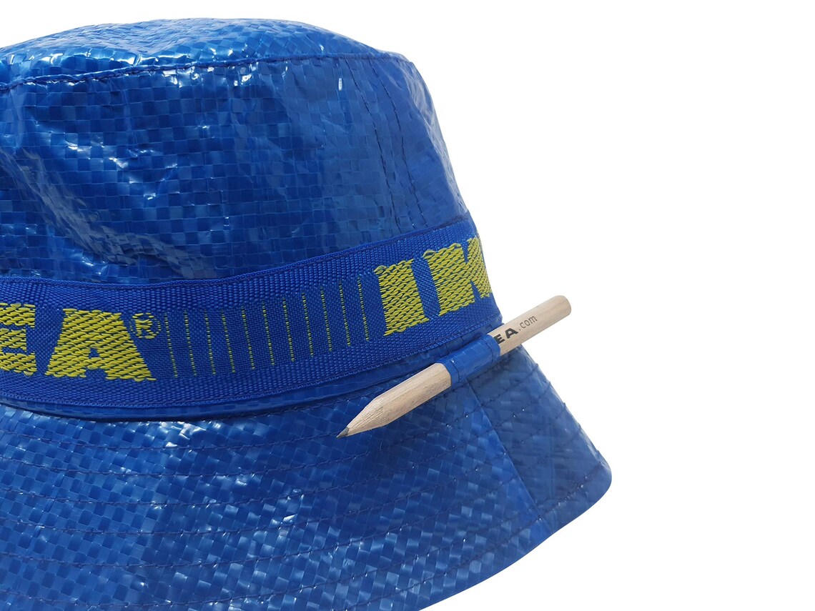 IKEA Bucket Hat with Pencil Handmade Cap Fashion Street Wear Etsy