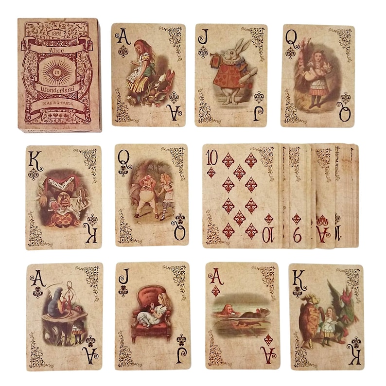 Alice Im Wunderland Spielkarten Volles Set Perfekt für | Etsy