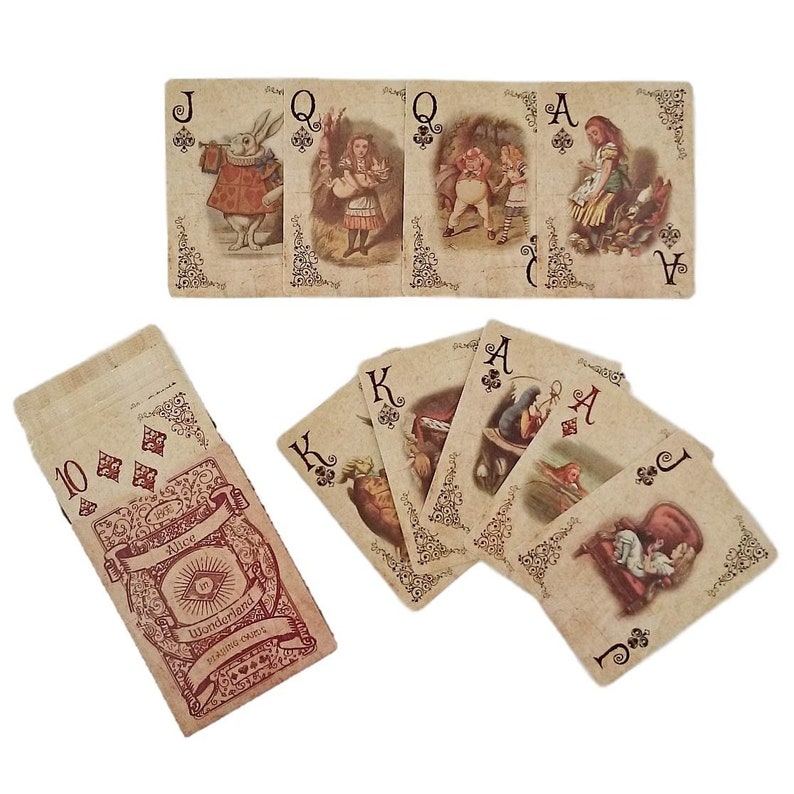 Alice Im Wunderland Spielkarten Volles Set Perfekt für | Etsy