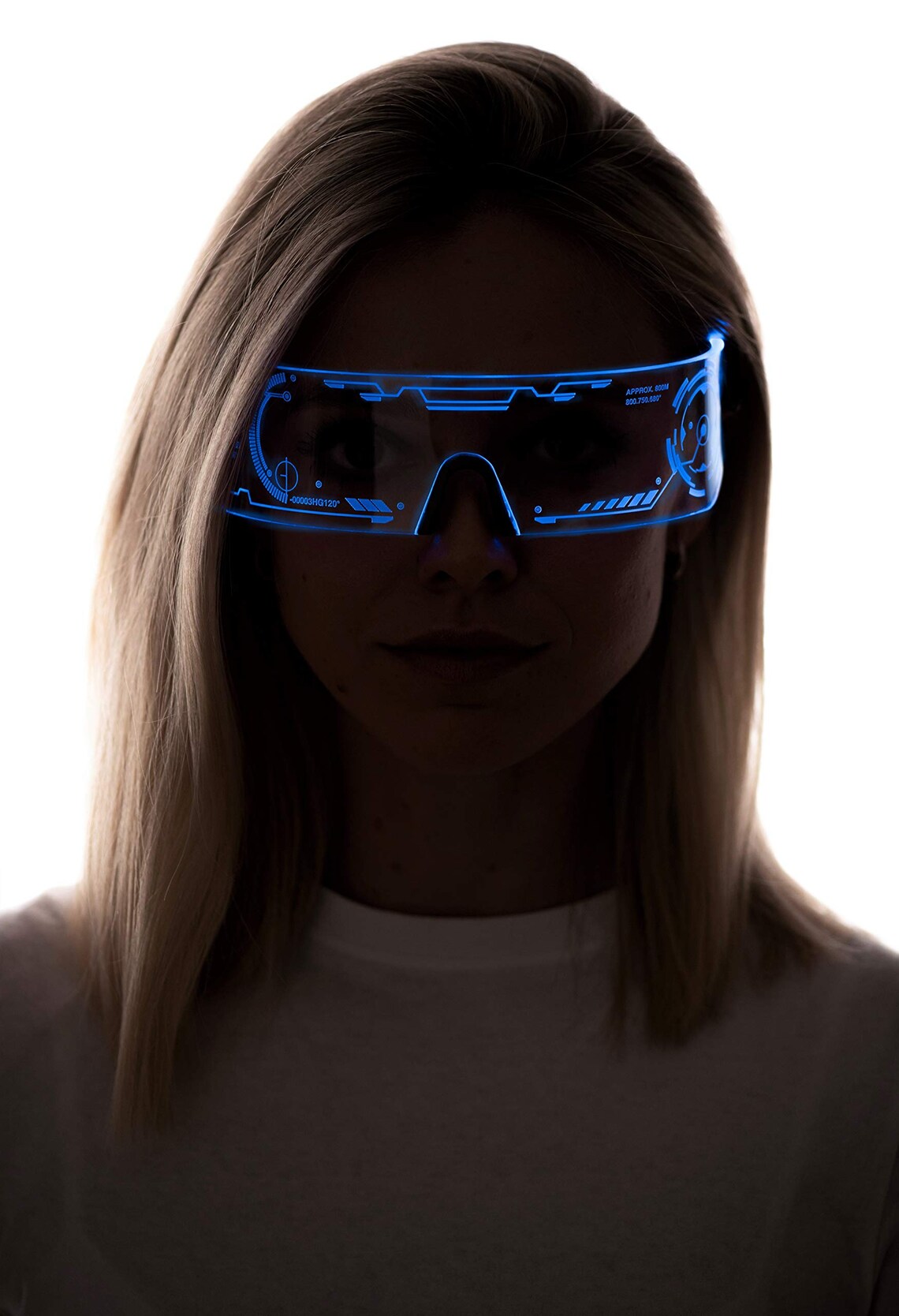 Blue Tron LED Visor Glasses Perfect for Cosplay and Etsy UK