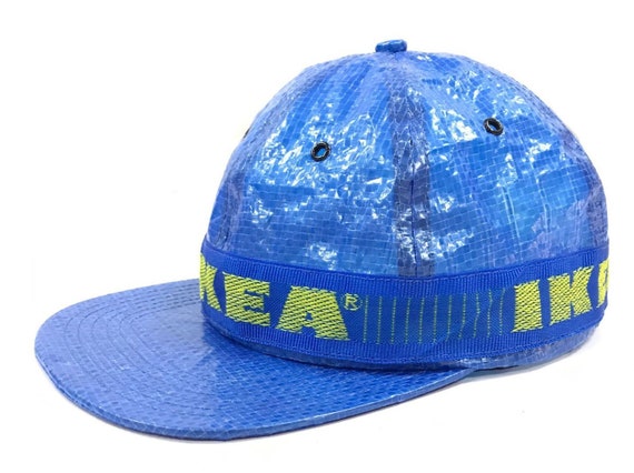 IKEA Baseball Cap Reworked Snap Back Made from Frakta Bag Festival Clothing Plur