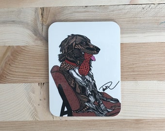 Dave the Dog Sticker, Animal Sticker, Pegatina de Cachorro, Pegatina de Perro, Calcomanía de Vinilo, Calcomanía de Coche, Calcomanía portátil, Calcomanías de Animales, Calcomanías de Perro