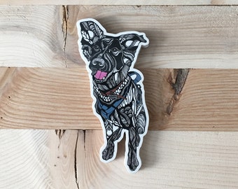 Bennett perro pegatina, animal pegatina, pegatina de cachorro, pegatina de perro, calcomanía de vinilo, calcomanía del coche, calcomanía del ordenador portátil, calcomanías del animal, calcomanías del perro