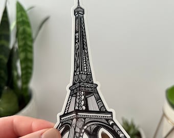 Eiffelturm Sticker, Eiffelturm Vinyl Sticker, Computer Aufkleber, Paris Frankreich Sticker, Line Drawing, Europa Sticker, Architektur Sticker