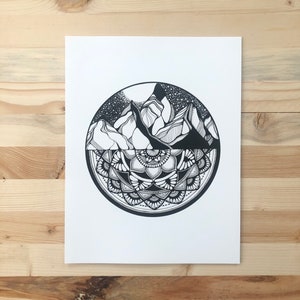 Mountain Mandala Print
