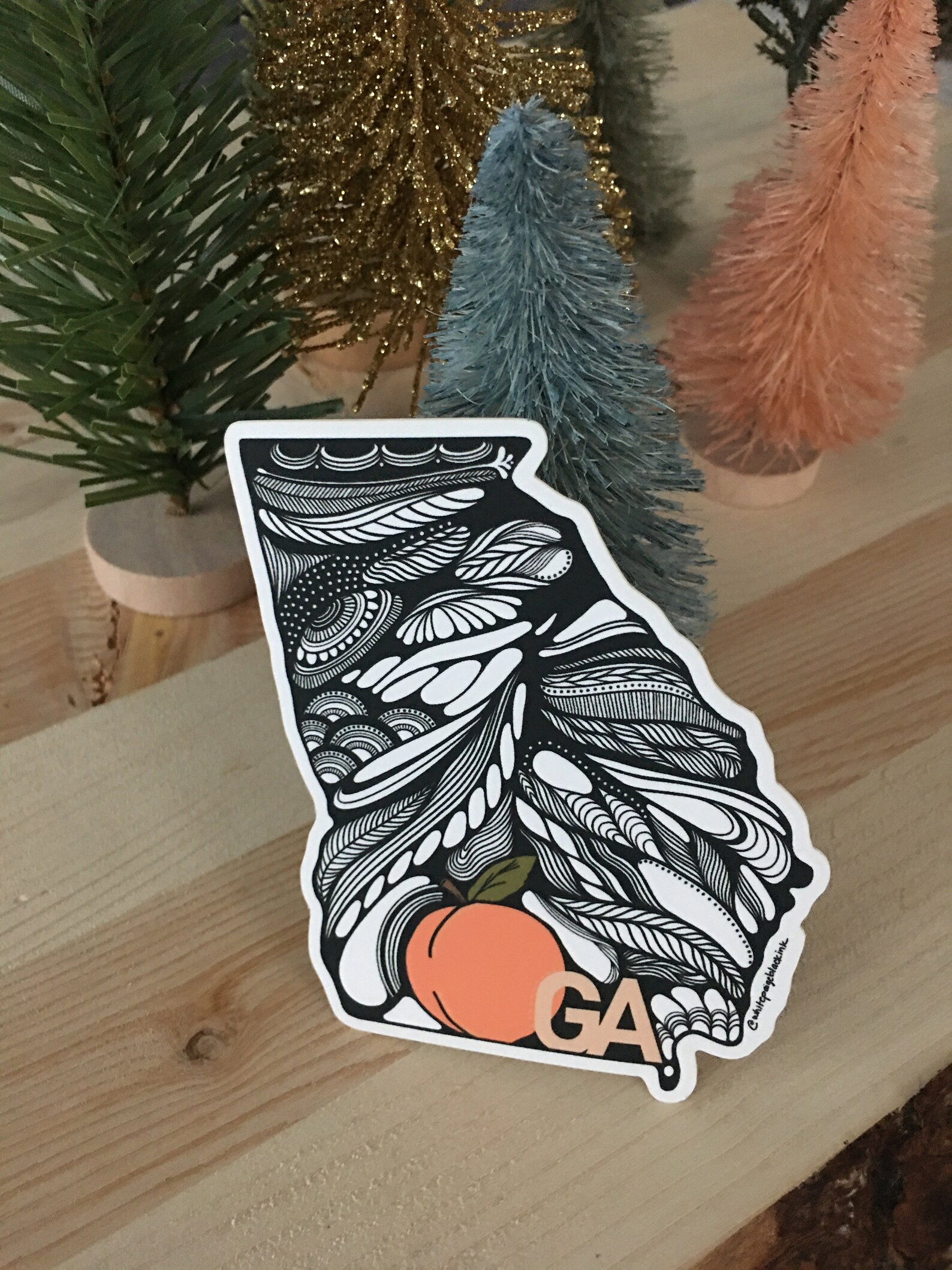 Georgia Sticker Georgia Decal Georgia State Georgia Peach | Etsy