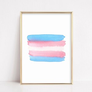 Trans flag | queer art | lgbtq printable | trans ally
