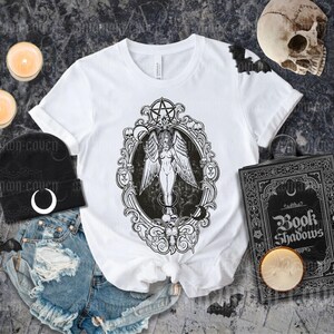 Baphomet Shirt, Witchcraft Shirt, Satanic T-Shirt, Occult T-Shirt, Pentagram black T-Shirt, Lilith Tshirt, Sexy Witchy Vibes, Succubus Shirt