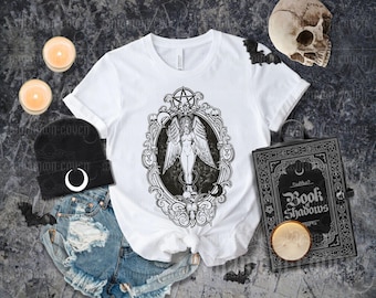 Baphomet Shirt, Witchcraft Shirt, Satanic T-Shirt, Occult T-Shirt, Pentagram black T-Shirt, Lilith Tshirt, Sexy Witchy Vibes, Succubus Shirt