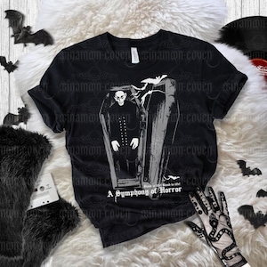 Nosferatu Horror Retro T-Shirt, Vintage Dracula Tshirt, Halloween Spooky Tee, Classic Horror Book Lover Gift, Vampire Horror Goth Aesthetic