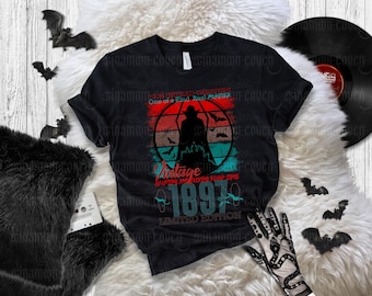 Dracula Vintage Tshirt, Classic Horror Monster, Vintage Halloween Shirt, Classic Horror Gift, Horror Goth Aesthetic Spooky Tee Vampire Shirt