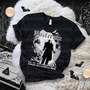 Nosferatu Retro Tshirt, Vintage Dracula Vampire Goth Tee, Halloween Spooky Shirt, Horror Movie Fan Gift Shirt, Vintage Pop Culture T-shirt