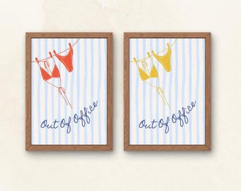 Out of Office Art Print: Vacation Quote Wall Art (Digital Download Bundle)