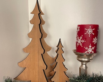 Laser Cut 3D Christmas Tree Decorations - Holiday - Festive - Winter Decor